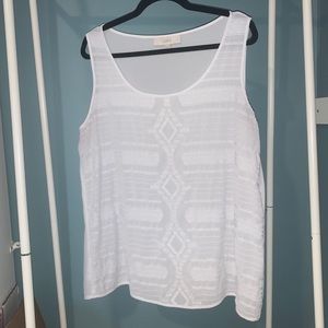 White Scoop Neck Tank